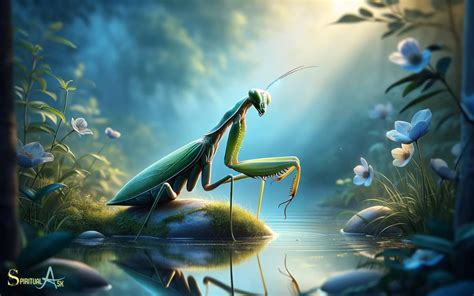 The praying mantis as a symbol of patience and stillness