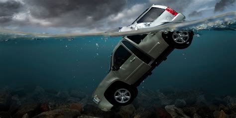 The sinking car as an embodiment of inner turmoil