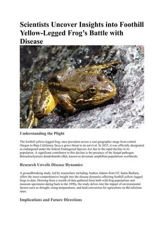 Threats to Frog Populations: Understanding the Crisis