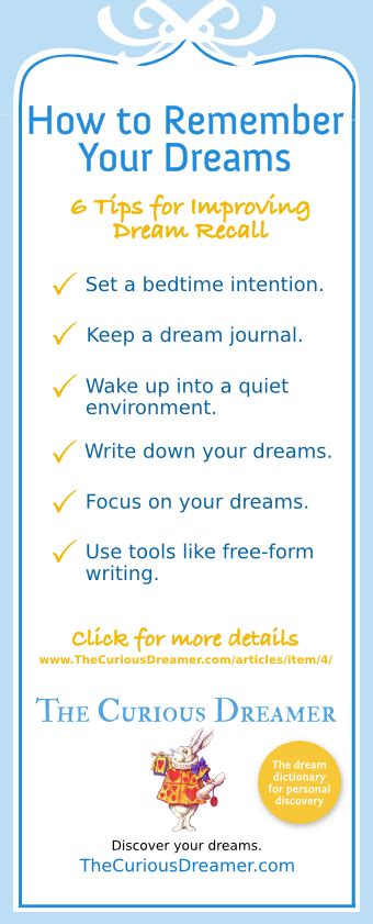 Tips for Improving Dream Recall and Comprehension