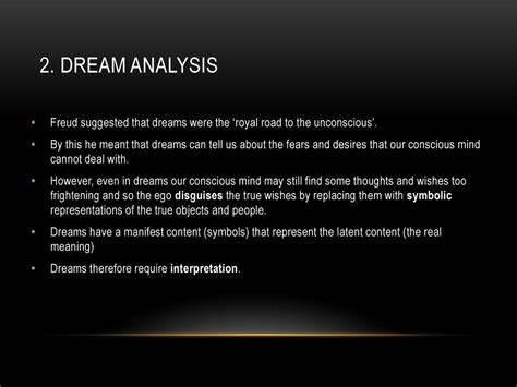 Unconscious Desires and Fears in Dream Analysis