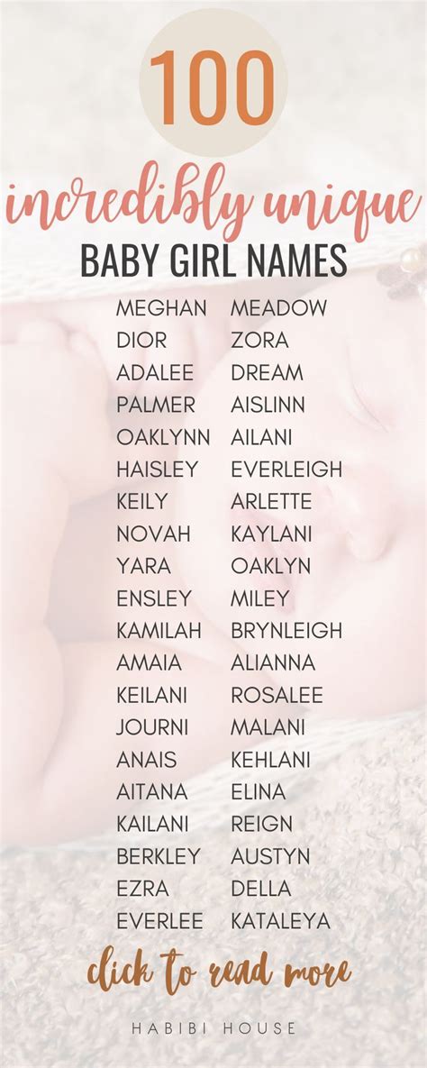 Unique and Uncommon Baby Girl Names: Stand Out from the Crowd