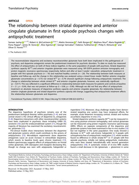 Unveiling the Connection between Dopamine and Episodes of Psychosis