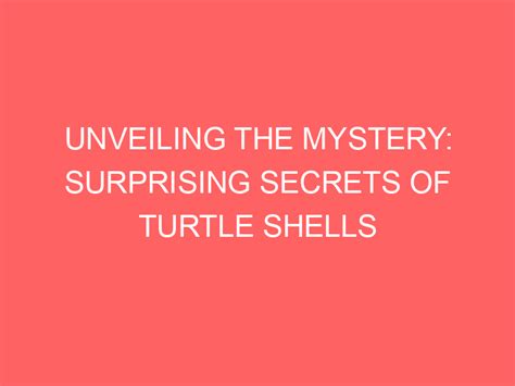 Unveiling the Mysteries of Turtle Shells