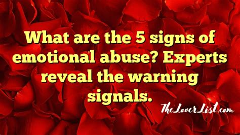 Warning Signs and Emotional Signals