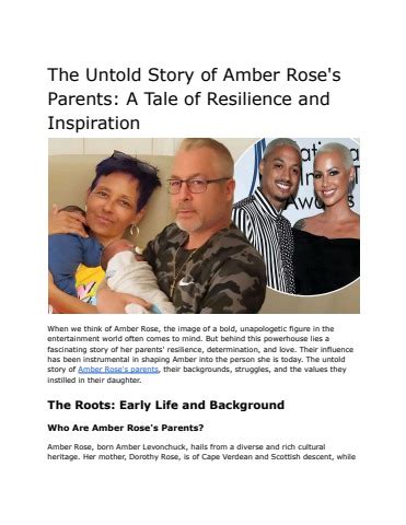 Weathering Public Scrutiny: A Glimpse Into Amber Rose's Resilience