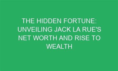 Worth a Fortune: Unveiling Jack and Jill's Wealth